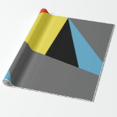 Mondriaan Mania Retro Cadeaupapier (Uitgerold)
