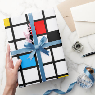 Mondriaan Mania Retro Cadeaupapier