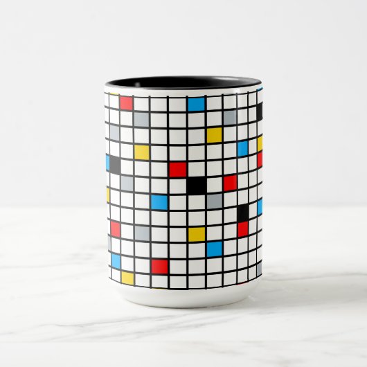 Mondriaan Mania Retro Mok (Midden)