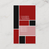 Mondriaan - Maroon Visitekaartje (Achterkant)