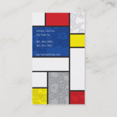 Mondriaan Minimalist De Stijl Art Retro Circles Visitekaartje (Achterkant)