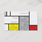 Mondriaan Minimalist De Stijl Art Retro Circles Visitekaartje (Achterkant)