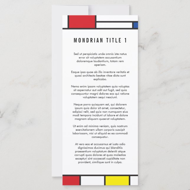 Mondriaan minimalist Geometric de Stijl Modern Art (Voorkant)