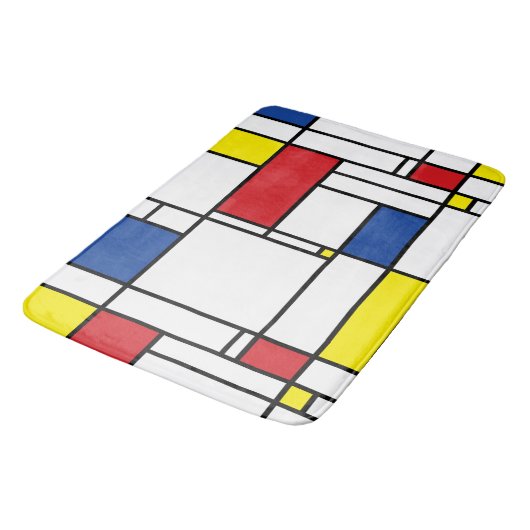 Mondriaan minimalist Geometric de Stijl Modern Art Badmat (Gekanteld)