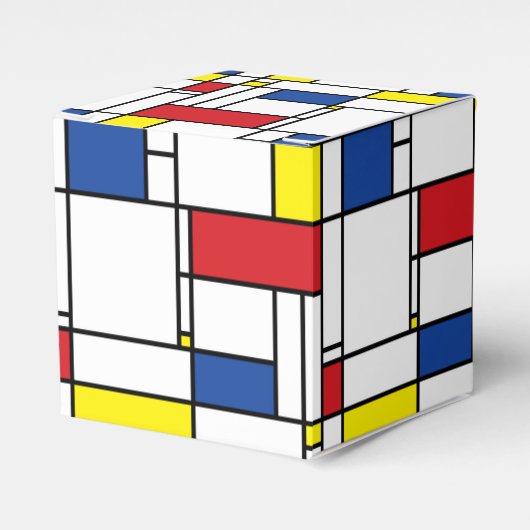 Mondriaan minimalist Geometric de Stijl Modern Art Bedankdoosjes (Voorkant Zijde)