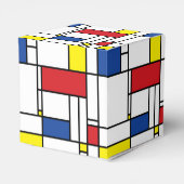 Mondriaan minimalist Geometric de Stijl Modern Art Bedankdoosjes (Achterkant)