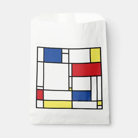 Mondriaan minimalist Geometric de Stijl Modern Art Bedankzakje (Voorkant)
