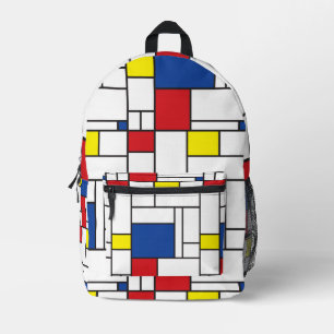 Mondriaan minimalist Geometric de Stijl Modern Art Bedrukte Rugzak