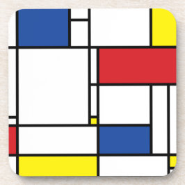 Mondriaan minimalist Geometric de Stijl Modern Art Bier Onderzetter