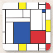 Mondriaan minimalist Geometric de Stijl Modern Art Bier Onderzetter (Voorkant)