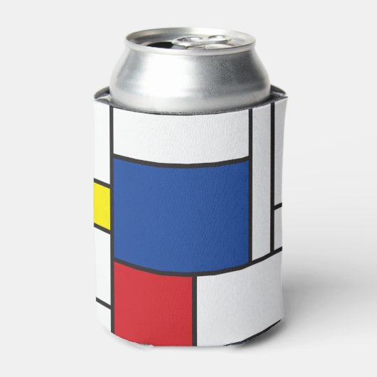 Mondriaan minimalist Geometric de Stijl Modern Art Blikjeskoeler (Blikje Voorkant)