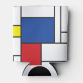 Mondriaan minimalist Geometric de Stijl Modern Art Blikjeskoeler (Voorkant)