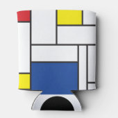 Mondriaan minimalist Geometric de Stijl Modern Art Blikjeskoeler (Achterkant)