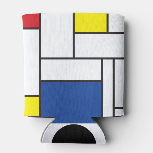 Mondriaan minimalist Geometric de Stijl Modern Art Blikjeskoeler (Achterkant)