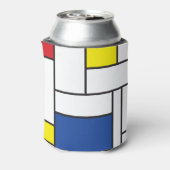 Mondriaan minimalist Geometric de Stijl Modern Art Blikjeskoeler (Blikje Achterkant)