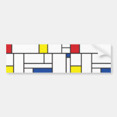 Mondriaan minimalist Geometric de Stijl Modern Art Bumpersticker (Voorkant)