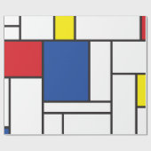 Mondriaan minimalist Geometric de Stijl Modern Art Cadeaupapier (Vlak)
