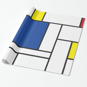 Mondriaan minimalist Geometric de Stijl Modern Art Cadeaupapier