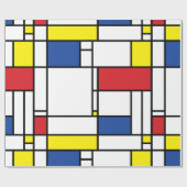 Mondriaan minimalist Geometric de Stijl Modern Art Cadeaupapier (Vlak)
