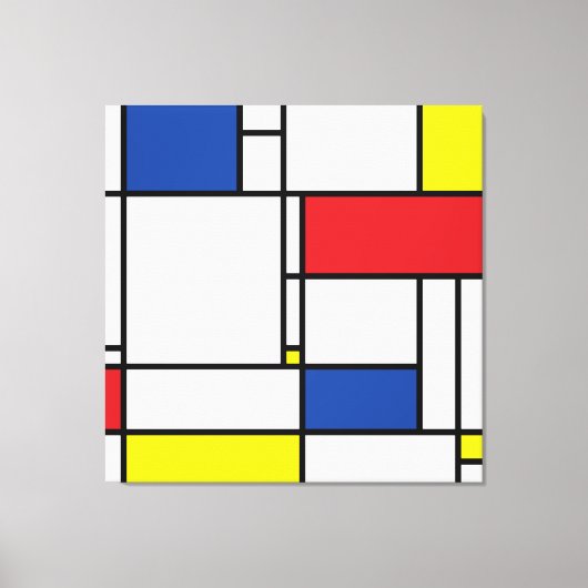 Mondriaan minimalist Geometric de Stijl Modern Art Canvas Afdruk (Voorkant)