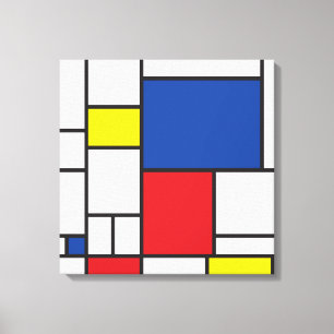 Mondriaan minimalist Geometric de Stijl Modern Art Canvas Afdruk