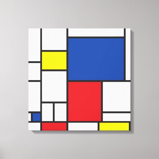 Mondriaan minimalist Geometric de Stijl Modern Art Canvas Afdruk (Voorkant)