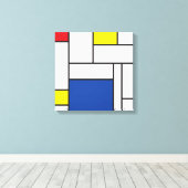 Mondriaan minimalist Geometric de Stijl Modern Art Canvas Afdruk (Insitu (Houten vloer))