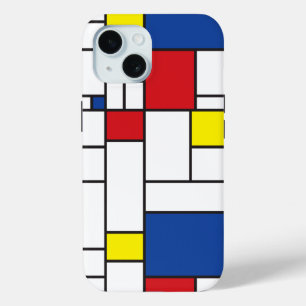Mondriaan minimalist Geometric de Stijl Modern Art iPhone 15 Case