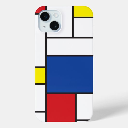 Mondriaan minimalist Geometric de Stijl Modern Art Case-Mate iPhone Case (Achterkant)