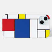 Mondriaan minimalist Geometric de Stijl Modern Art Case-Mate iPhone Case (Achterkant (horizontaal))