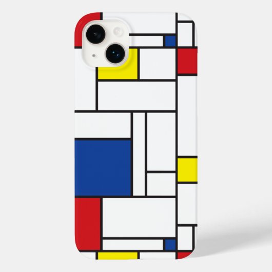 Mondriaan minimalist Geometric de Stijl Modern Art Case-Mate iPhone Case (Achterkant)