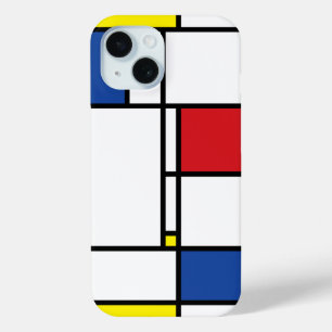 Mondriaan minimalist Geometric de Stijl Modern Art iPhone 15 Case