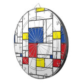 Mondriaan minimalist Geometric de Stijl Modern Art Dartbord (Voorkant Rechts)