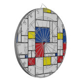 Mondriaan minimalist Geometric de Stijl Modern Art Dartbord (Voorkant Links)