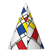 Mondriaan minimalist Geometric de Stijl Modern Art Feesthoedjes (Achterkant)
