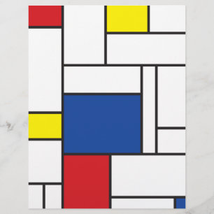 Mondriaan minimalist Geometric de Stijl Modern Art Flyer
