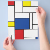 Mondriaan minimalist Geometric de Stijl Modern Art Flyer (Hand)