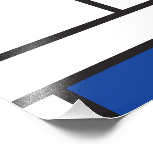 Mondriaan minimalist Geometric de Stijl Modern Art Foto Afdruk (Hoek)
