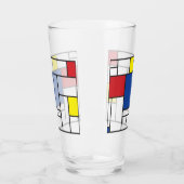 Mondriaan minimalist Geometric de Stijl Modern Art Glas (Links)