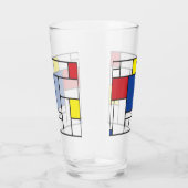 Mondriaan minimalist Geometric de Stijl Modern Art Glas (Rechts)