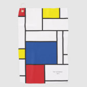 Mondriaan minimalist Geometric de Stijl Modern Art Golfhanddoek (Voorkant)
