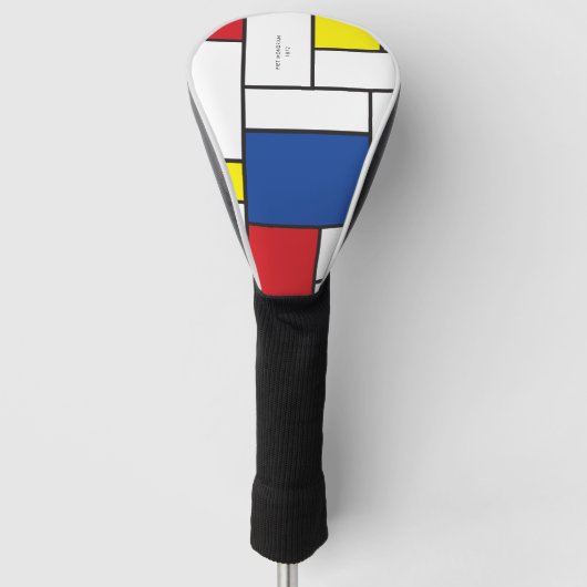 Mondriaan minimalist Geometric de Stijl Modern Art Golfheadcover (Voorkant)