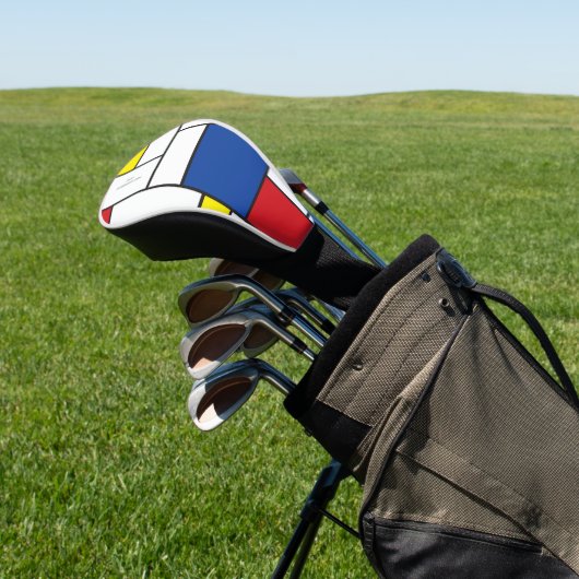 Mondriaan minimalist Geometric de Stijl Modern Art Golfheadcover (Insitu)