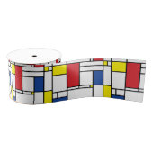 Mondriaan minimalist Geometric de Stijl Modern Art Grosgrain Lint (Spoel)