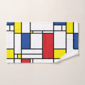 Mondriaan minimalist Geometric de Stijl Modern Art Handdoek (Handdoek)