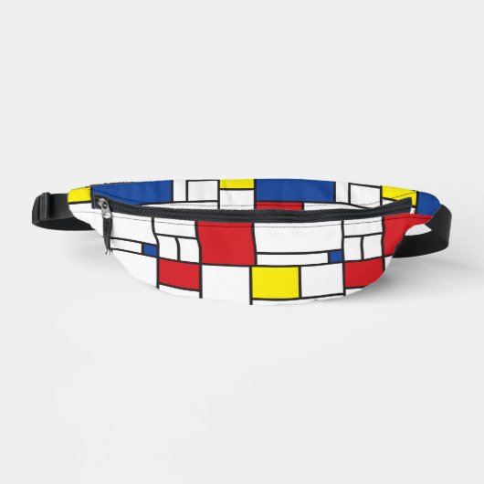 Mondriaan minimalist Geometric de Stijl Modern Art Heuptasje (Voorkant)