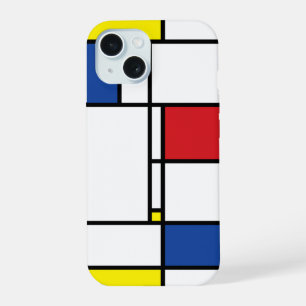 Mondriaan minimalist Geometric de Stijl Modern Art iPhone 15 Case