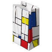 Mondriaan minimalist Geometric de Stijl Modern Art Klein Cadeauzakje (Voorkant Gekanteld)