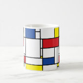 Mondriaan minimalist Geometric de Stijl Modern Art Koffiemok (Center)