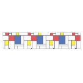 Mondriaan minimalist Geometric de Stijl Modern Art Korte Tafelloper (Horizontaal)